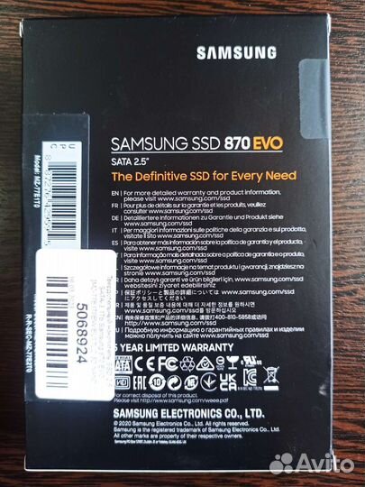 Ssd Samsung 870 evo 1tb