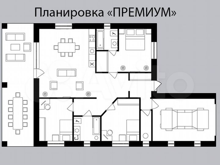 Коттедж 166 м² на участке 7,3 сот.