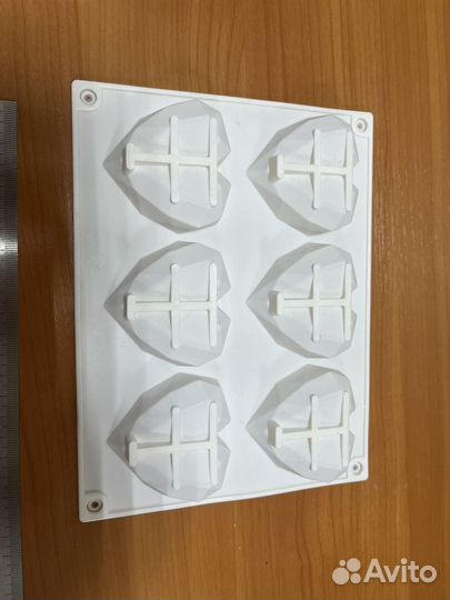 Форма силиконовая сердце граненое