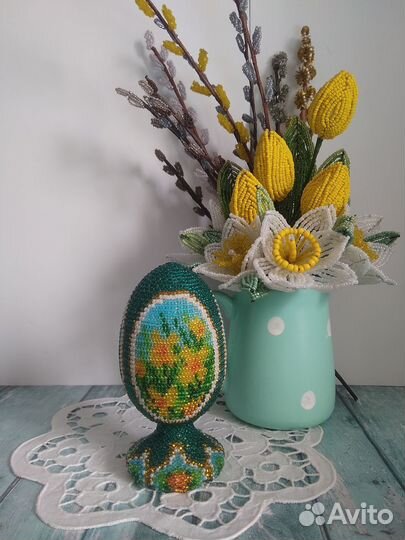 Яйцо пасхальное из бисера