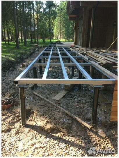 Ремонт фундамента винтовыми сваями под ключ