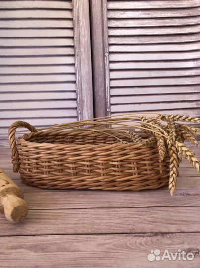 Корзина из бумажной лозы