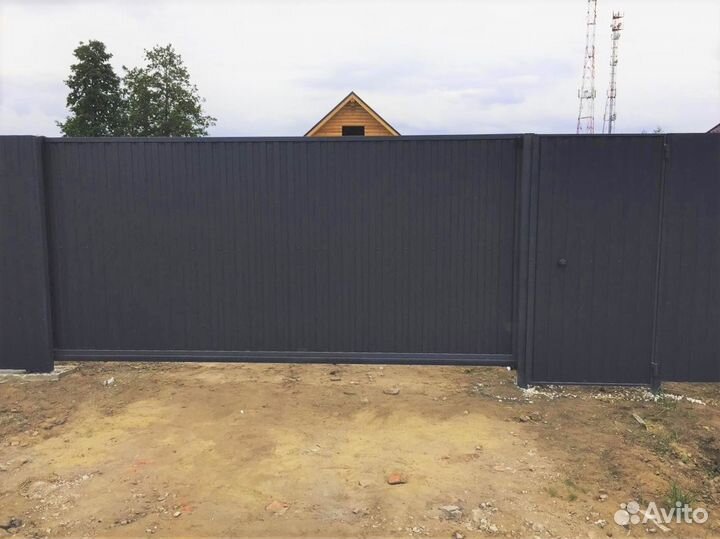 Установка заборов из профнастила/евроштакетника