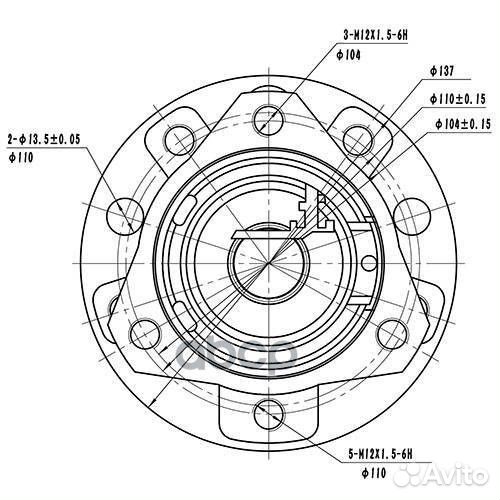 Ступица передняя перед лев opel astra H, ZA