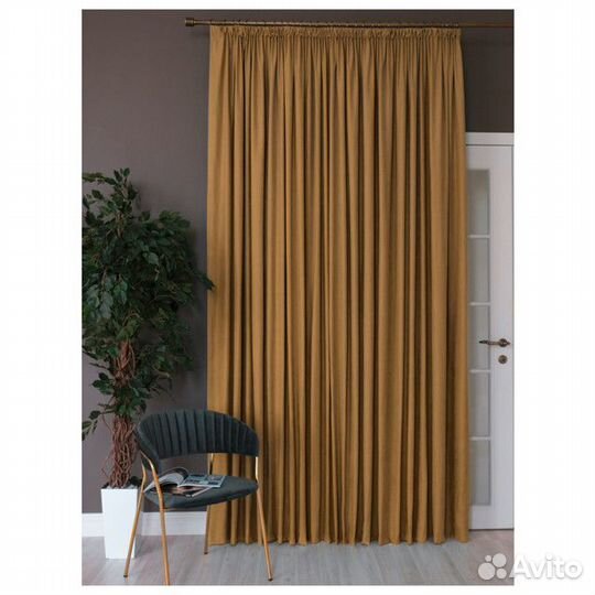 Штора портьерная на шт.ленте pikamo нубук 200x280с