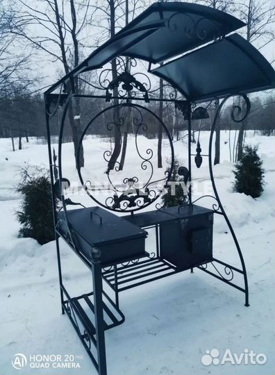 Мангал с печью