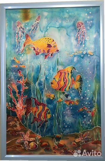 Картина в технике батик