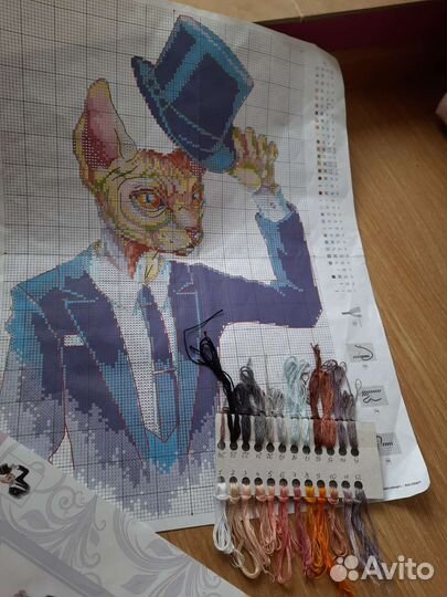 Набор для вышивания Джентельмен кот сфинкс