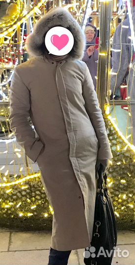 Ralph Lauren Зимнее пальто женское 42 44 с мехом