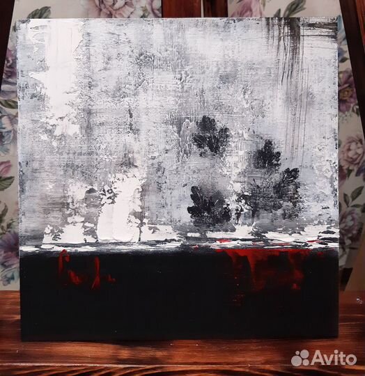 Абстракция черно белая для брутального интерьера