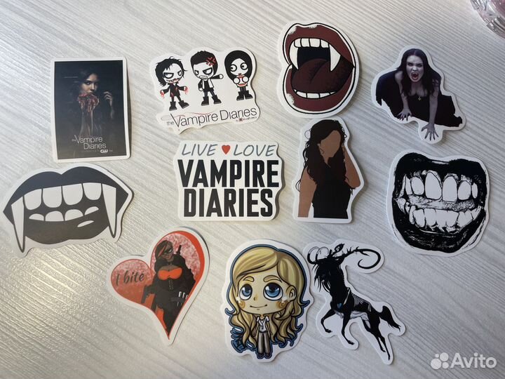 Наклейки дневники вампира. Цена за все