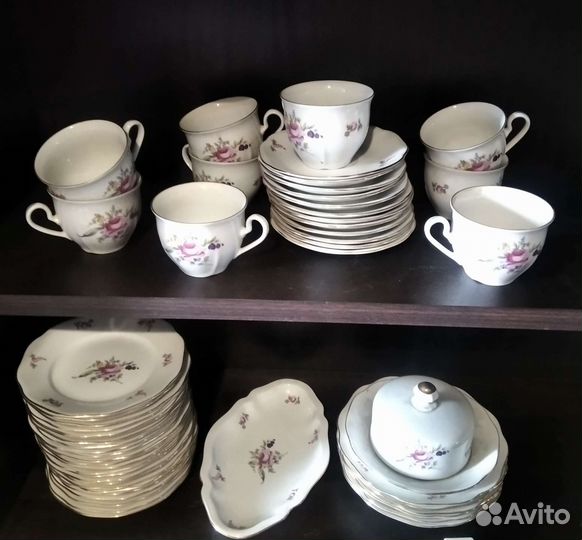 Сервиз Bogemia Чехия Мейсенский букет