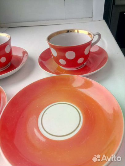 Чайный сервиз фарфор СССР Владивостокский ф клеймо