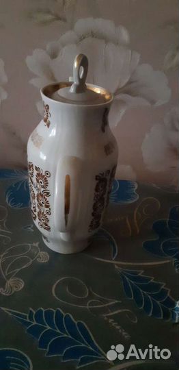 Кофейник,сливочник.Ретро.ссср.Фарфор.Позолота