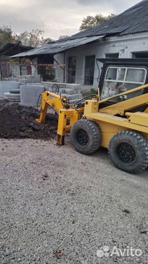 Услуги мини погрузчика трактора ямобур гидромолот