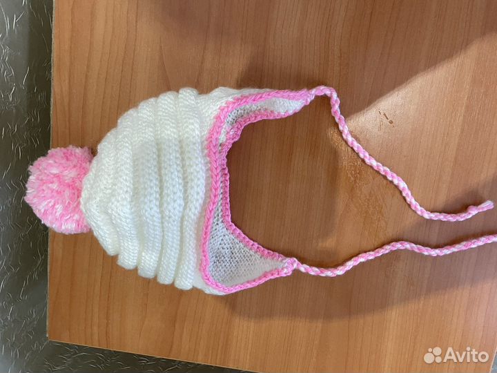 Шапочка для девочки до 1,5 лет