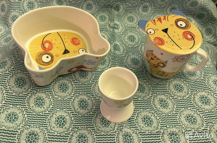 Набор детской посуды фарфор