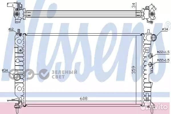 Nissens 630121 Радиатор охлаждения двигателя opel