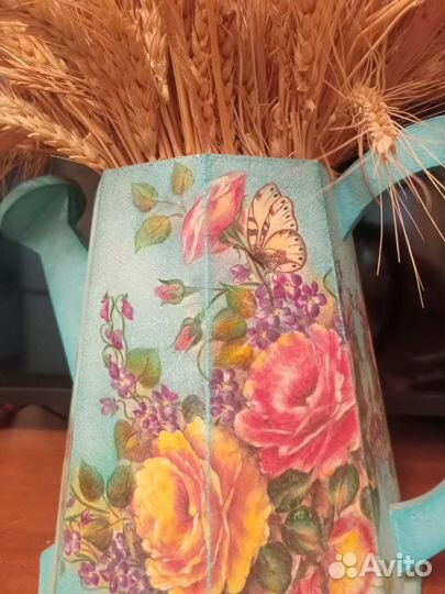 Ваза,лейка с букетом