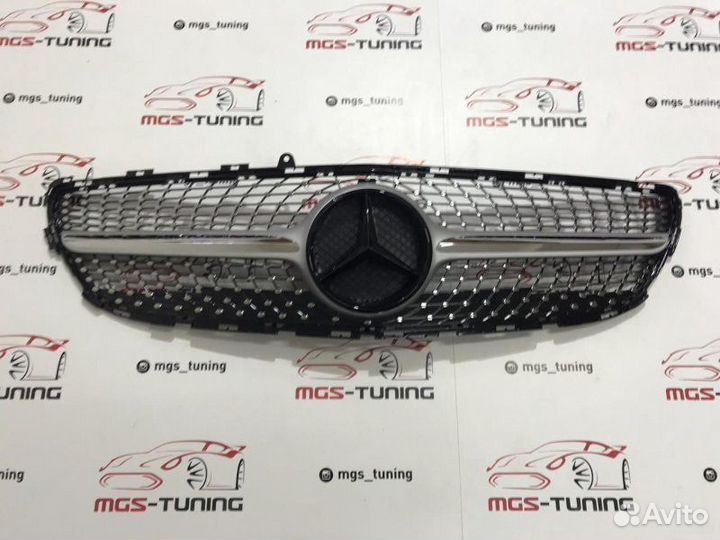Решетка CLS W218 Diamond Silver Черная звезда