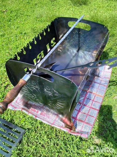 Мангал 21RUS Порецкое +сумка+кочерга+2полки