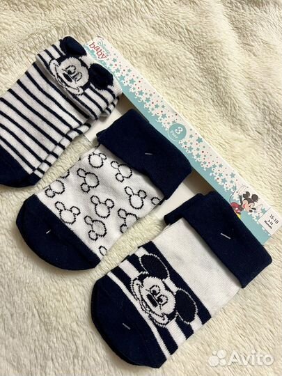 Носки disney с микки маусом 3-12 месяцев