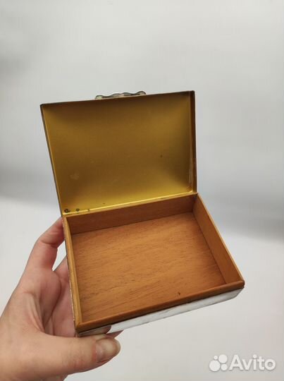 Коробка для сигар, латунь, серебрение, сер. XX в