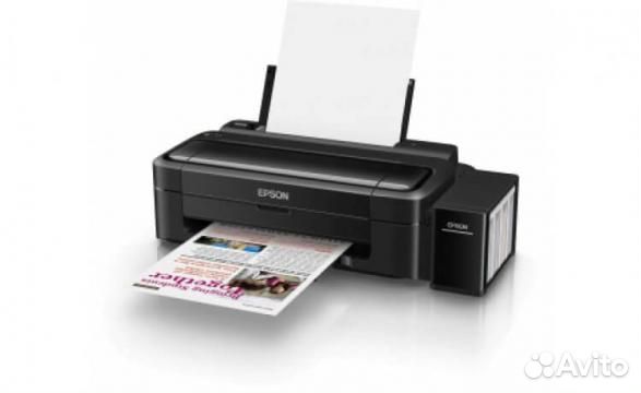 Принтер Epson L132 с оригинальной снпч и чернилами