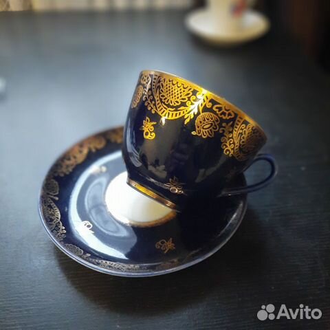 Чайная пара лфз cobalt, клеймо