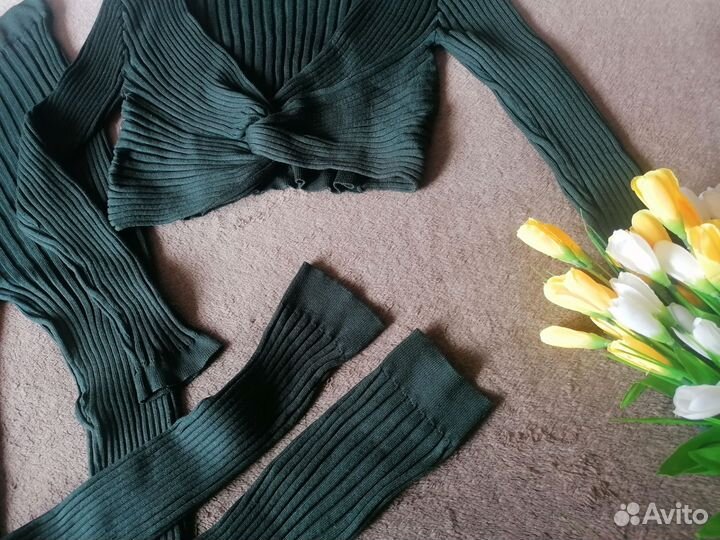 Спортивный костюм женский 48 Лапша в рубчик