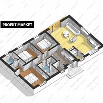 Супер проект дома 99 м2 газобетон, Балашиха