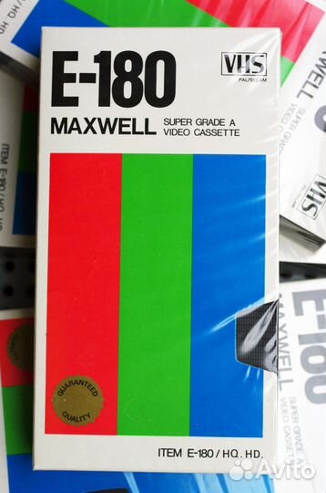 Видеокассеты VHS Maxwell E180 новые, запечатанные