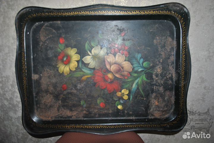 Большой поднос в реставрацию