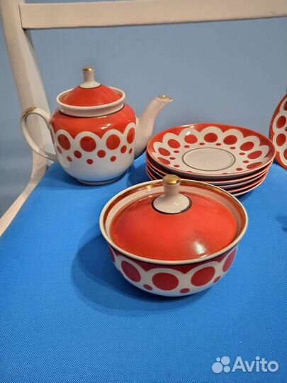 Чайный сервиз на 6 персон, полный набор