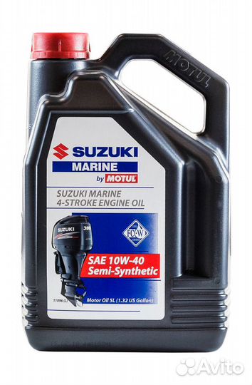 Масло Suzuki Marine 10W-40 полусинтетика 5L 108698