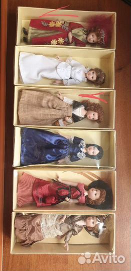 Кукла фарфоровая дамы эпохи