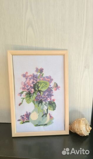 Картина, вышитая крестом, ручная работа