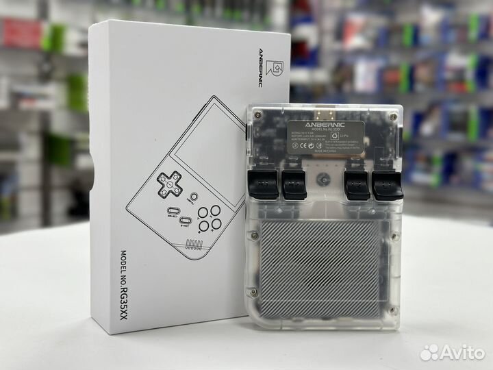Anbernic RG35XX Прозрачный белый (64Gb) NEW