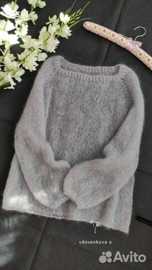Джемпер паутинка из кид мохера