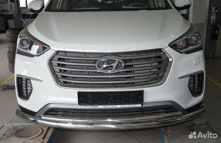 Защита передняя Hyundai Santa Fe Grand 2018+