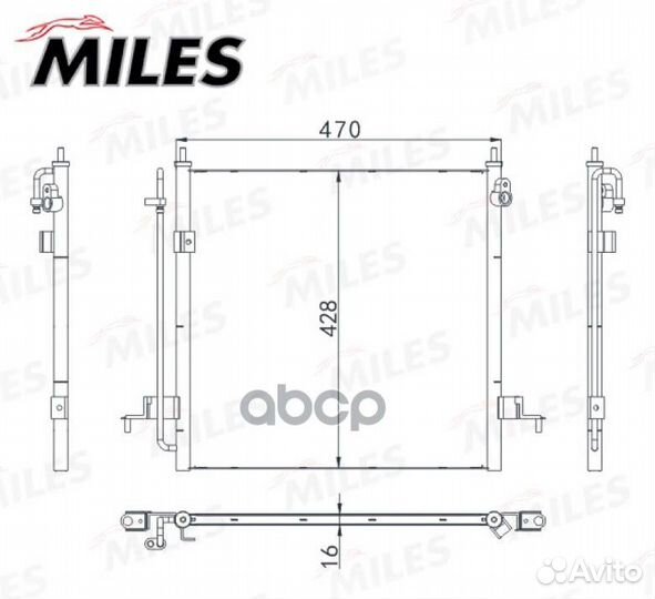 Конденсер mitsubishi L200 2.5 DI-D 06- accb138