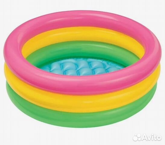Бассейн детский надувной 61х22 см,надувное дно