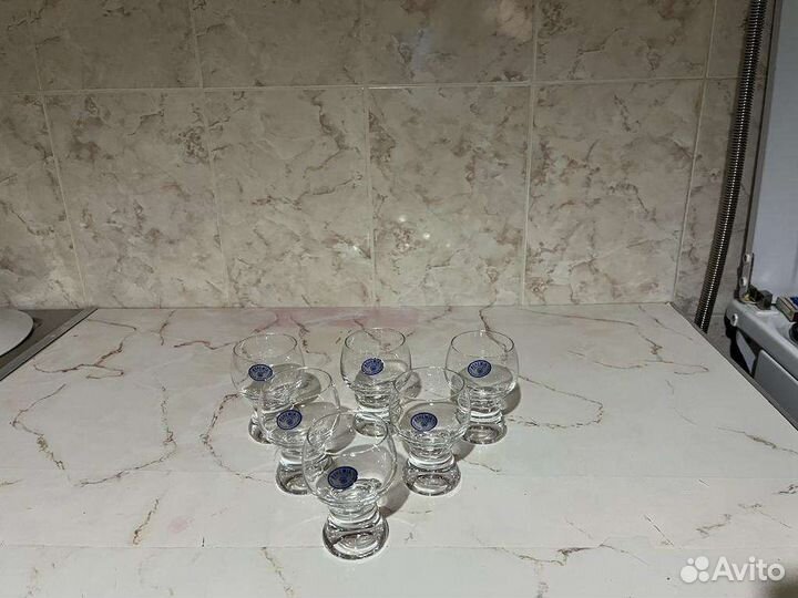 Рюмочки 6 штук, богемское стекло