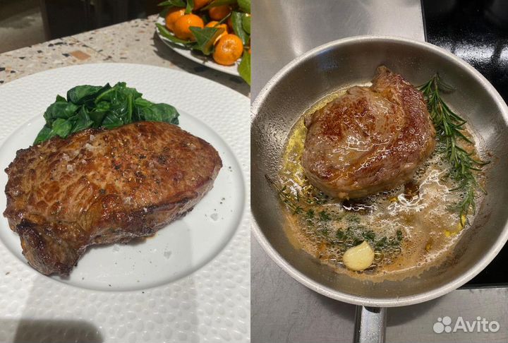 Стейк рибай / Вырезка говяжья мраморная