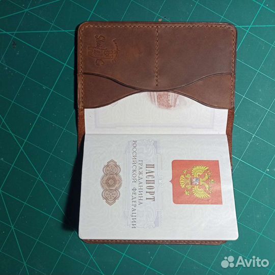 Обложка для паспорта, натуральная кожа