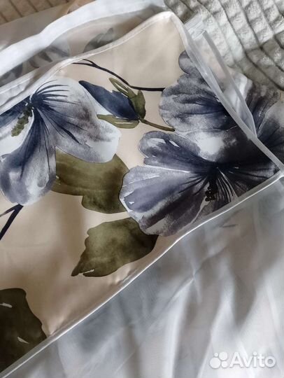 Комплект штор с тюлью на кухню, готовые