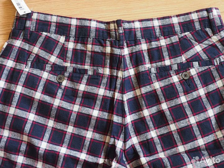 Шорты в клетку лен/ хлопок р. 32