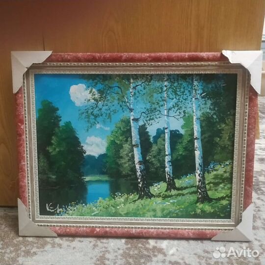 Картина маслом.рама багет