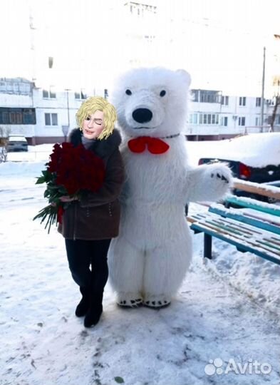 Белый мишка поздравление