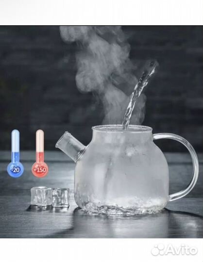 Чайник заварочный стеклянный 1 литр